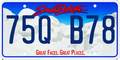 SD license plate 75QB78