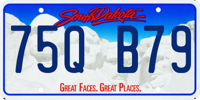 SD license plate 75QB79