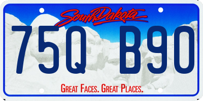 SD license plate 75QB90