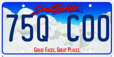 SD license plate 75QC00