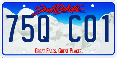 SD license plate 75QC01