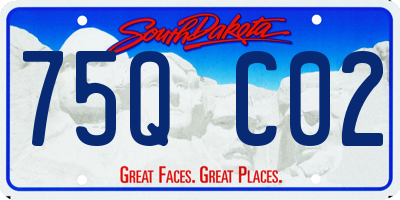 SD license plate 75QC02