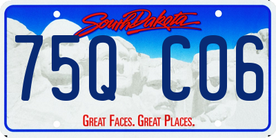 SD license plate 75QC06