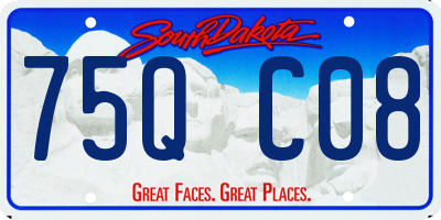 SD license plate 75QC08