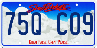 SD license plate 75QC09