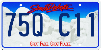 SD license plate 75QC11