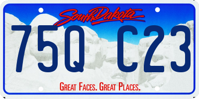SD license plate 75QC23