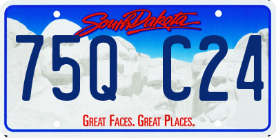 SD license plate 75QC24