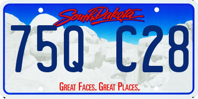 SD license plate 75QC28