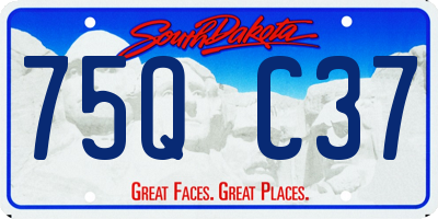 SD license plate 75QC37