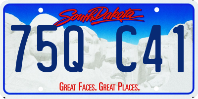 SD license plate 75QC41