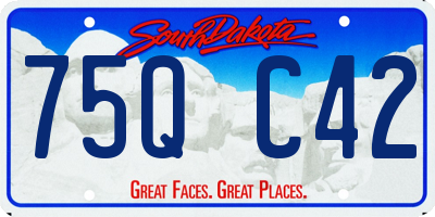 SD license plate 75QC42