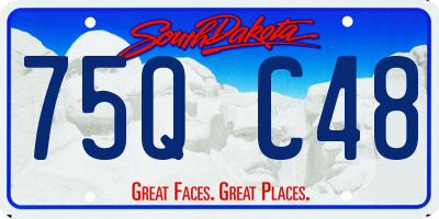 SD license plate 75QC48