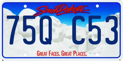 SD license plate 75QC53