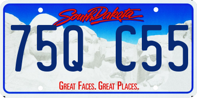 SD license plate 75QC55