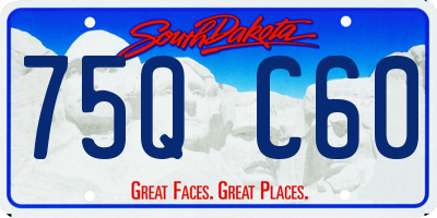 SD license plate 75QC60