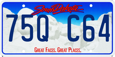 SD license plate 75QC64