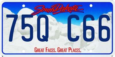 SD license plate 75QC66