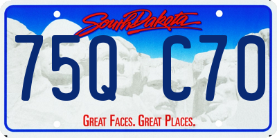 SD license plate 75QC70