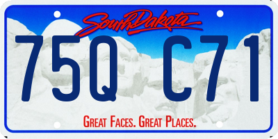 SD license plate 75QC71