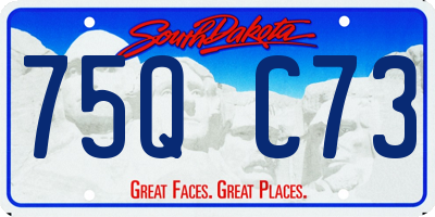 SD license plate 75QC73