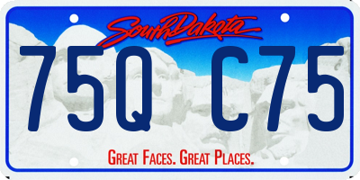 SD license plate 75QC75