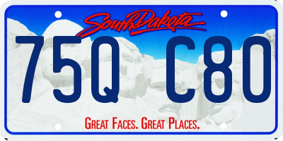 SD license plate 75QC80