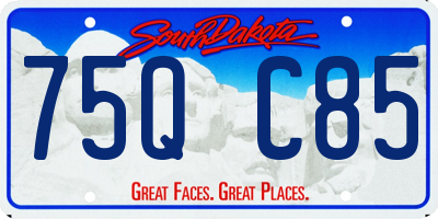 SD license plate 75QC85