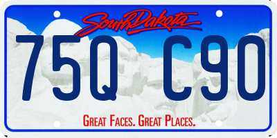 SD license plate 75QC90