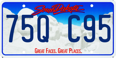SD license plate 75QC95