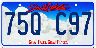 SD license plate 75QC97