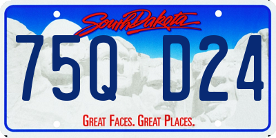 SD license plate 75QD24