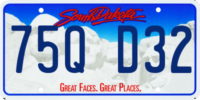 SD license plate 75QD32