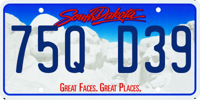 SD license plate 75QD39