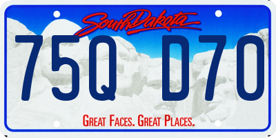 SD license plate 75QD70
