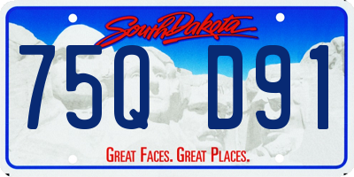 SD license plate 75QD91