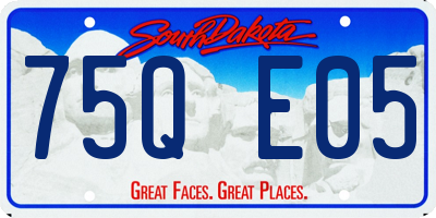 SD license plate 75QE05