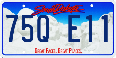 SD license plate 75QE11