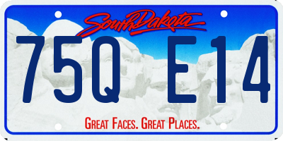 SD license plate 75QE14