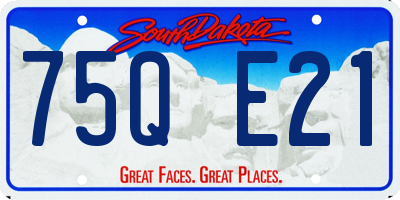 SD license plate 75QE21