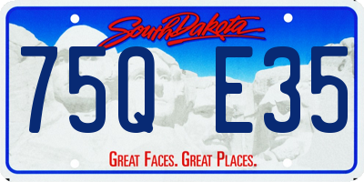 SD license plate 75QE35
