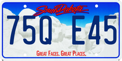SD license plate 75QE45