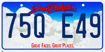 SD license plate 75QE49