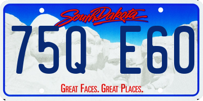 SD license plate 75QE60