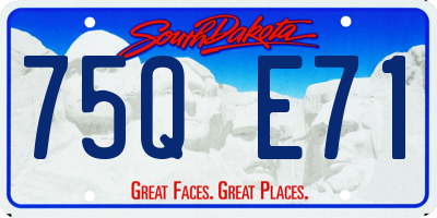 SD license plate 75QE71