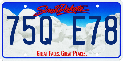 SD license plate 75QE78
