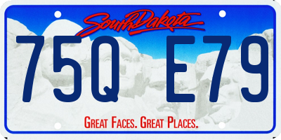 SD license plate 75QE79