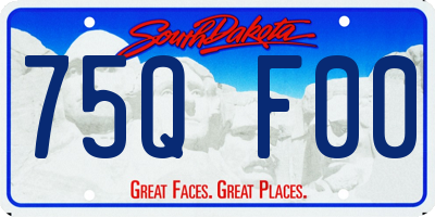 SD license plate 75QF00