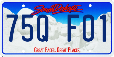 SD license plate 75QF01