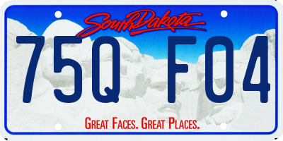 SD license plate 75QF04